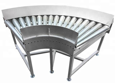 90 angle roller conveyor